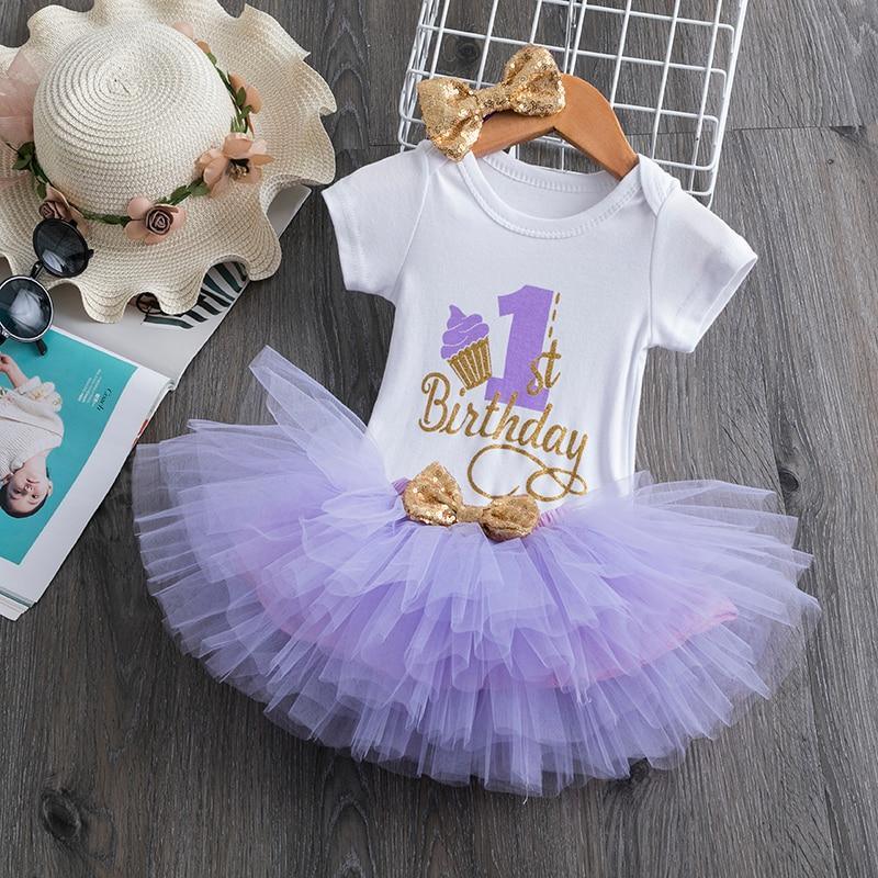Vestido Moderno de Unicornio para Celebraciones del Primer Cumpleaños