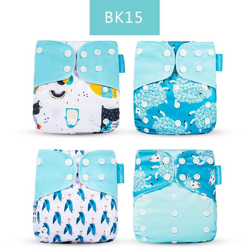 4PCS Eco-friendly Adjustable Cloth Diapers Set for Babies