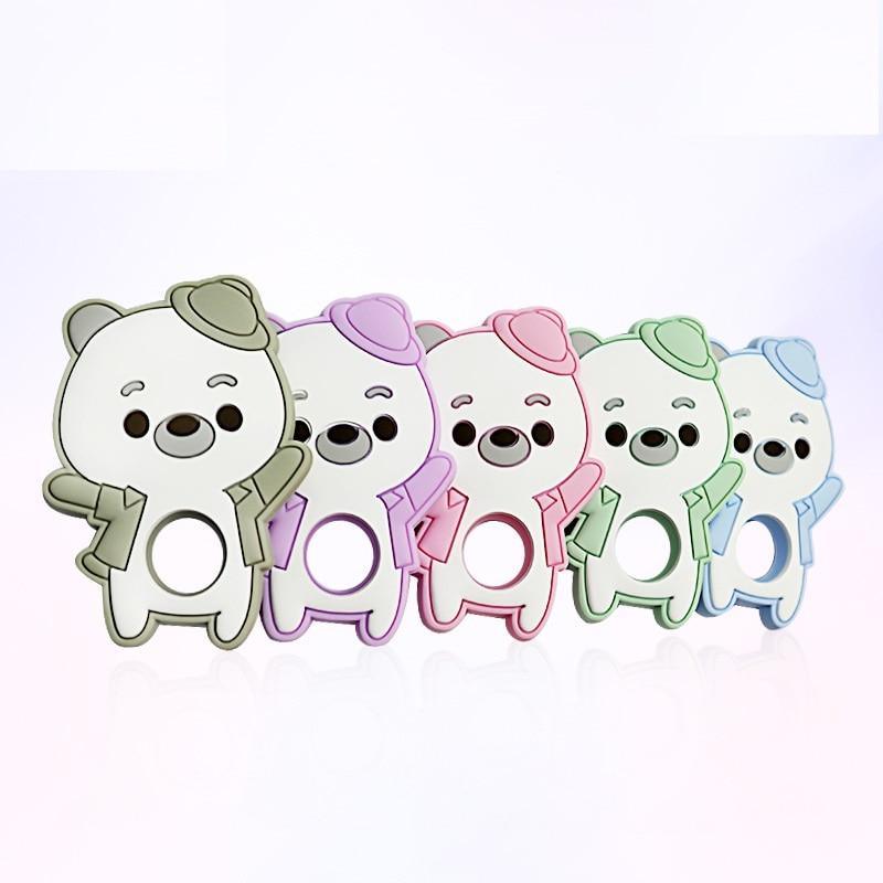 Silicone Bear Teether for Infants - Safe and Fun