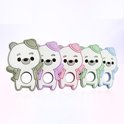 Silicone Bear Teether for Infants - Safe and Fun