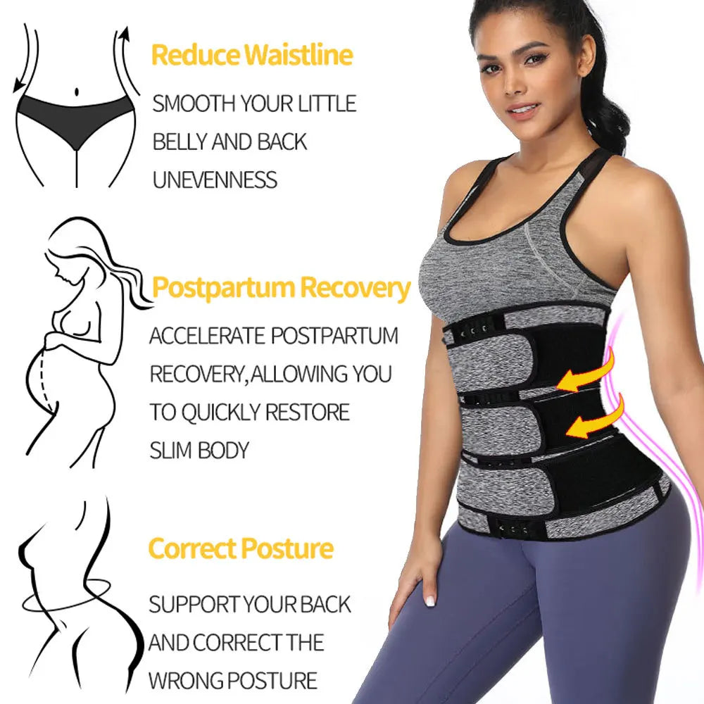 Premium Three Buckle Waist Cincher for Postpartum Support