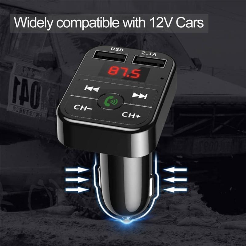 Transmetteur FM Bluetooth 5.0 et Chargeur de Voiture USB Rapide