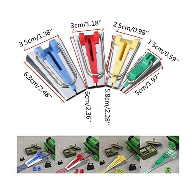 16pcs Household Electric Sewing Bias Tape Machine Kit Fabric Bias Binding Tape Suits DIY Sewing Tools - Korvel