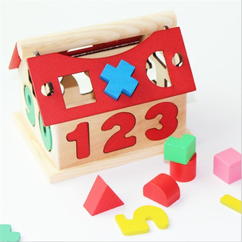 Children's Wooden Shape Matching House Toy