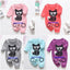 Floral Dinosaur Car Printed Baby Romper - Long Sleeve
