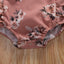 Combinaison à volants imprimée florale pour bébés filles avec bandeau