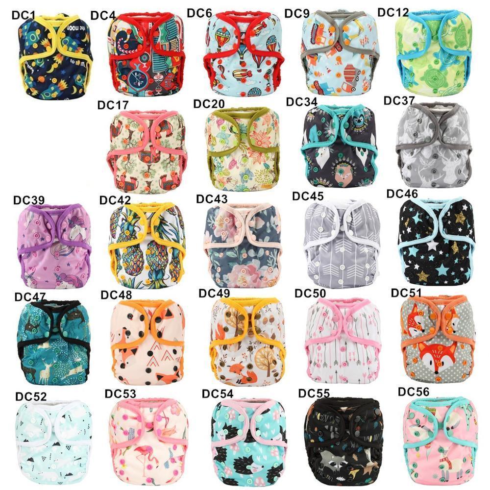 Couche en tissu pour bébé ajustable à taille unique avec double gousset
