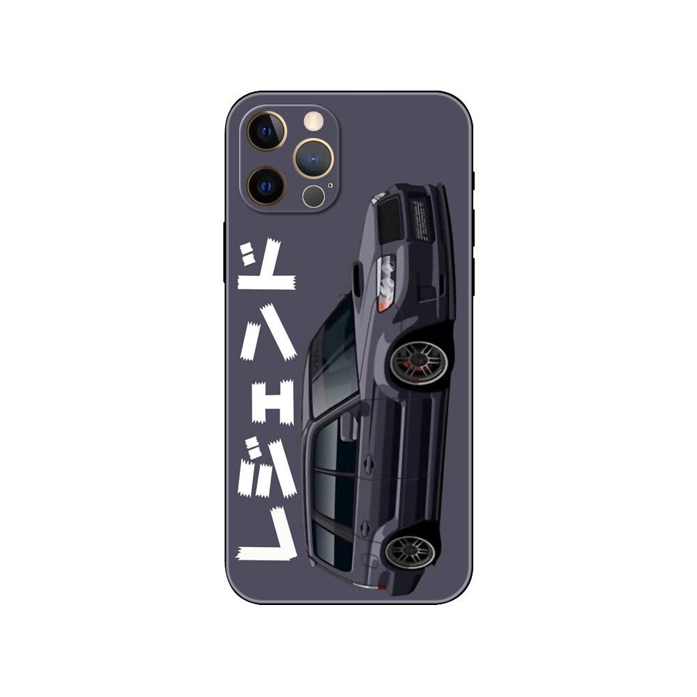 Coque de téléphone noire premium pour modèles d'iPhone
