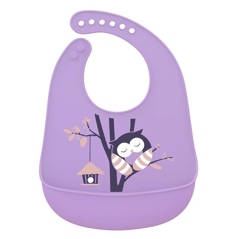 Bavoirs en silicone ajustables avec des designs de dessins animés amusants