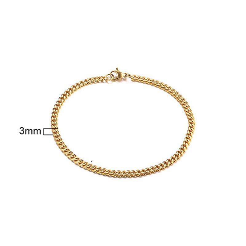 Men's Gold Tone Curb Link Bracelet - Stainless Steel Elegance