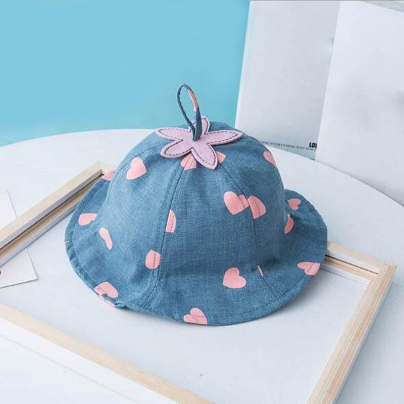 Charming Cotton Bucket Hat for Babies - Cartoon Bear Design