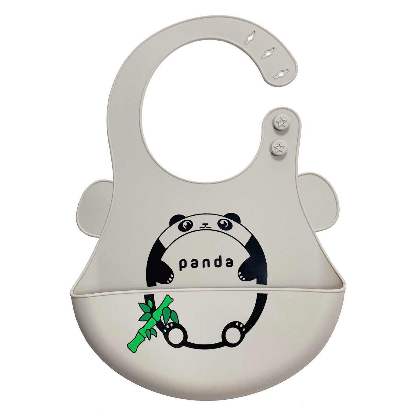 Bib de bebé de silicona ajustable con gran bolsillo - Impermeable y suave