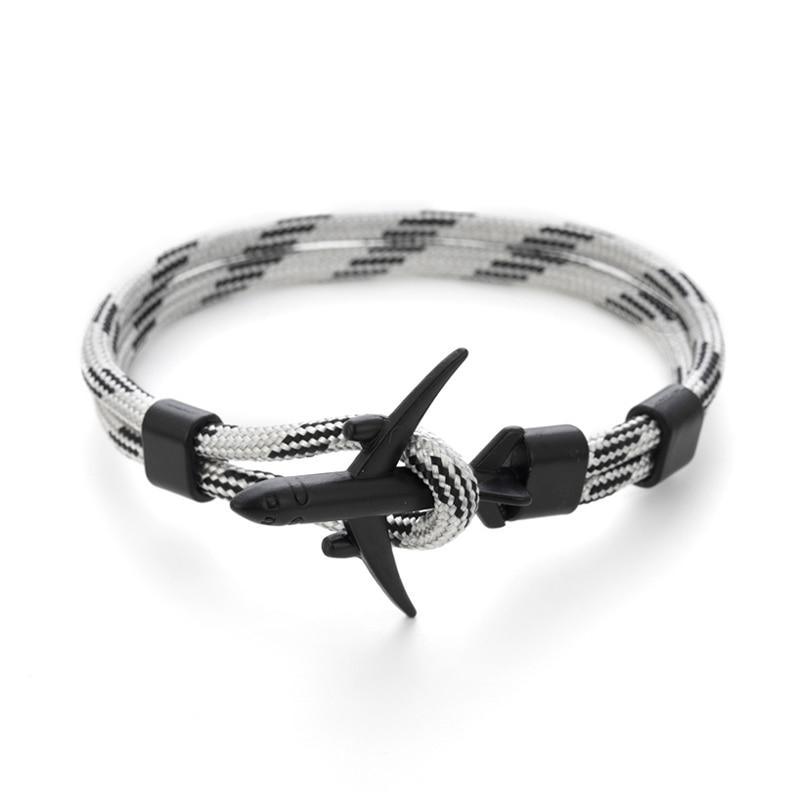 Pulsera de Ancla Negra Moderna y Elegante para Hombres y Mujeres