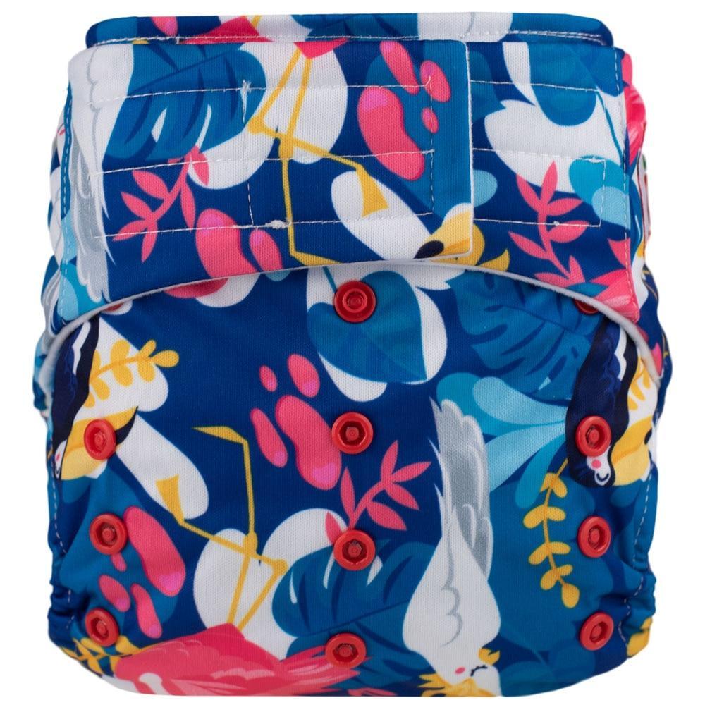 Pañal de bolsillo con ganchos y lazos - Pañal de tela lavable e impermeable
