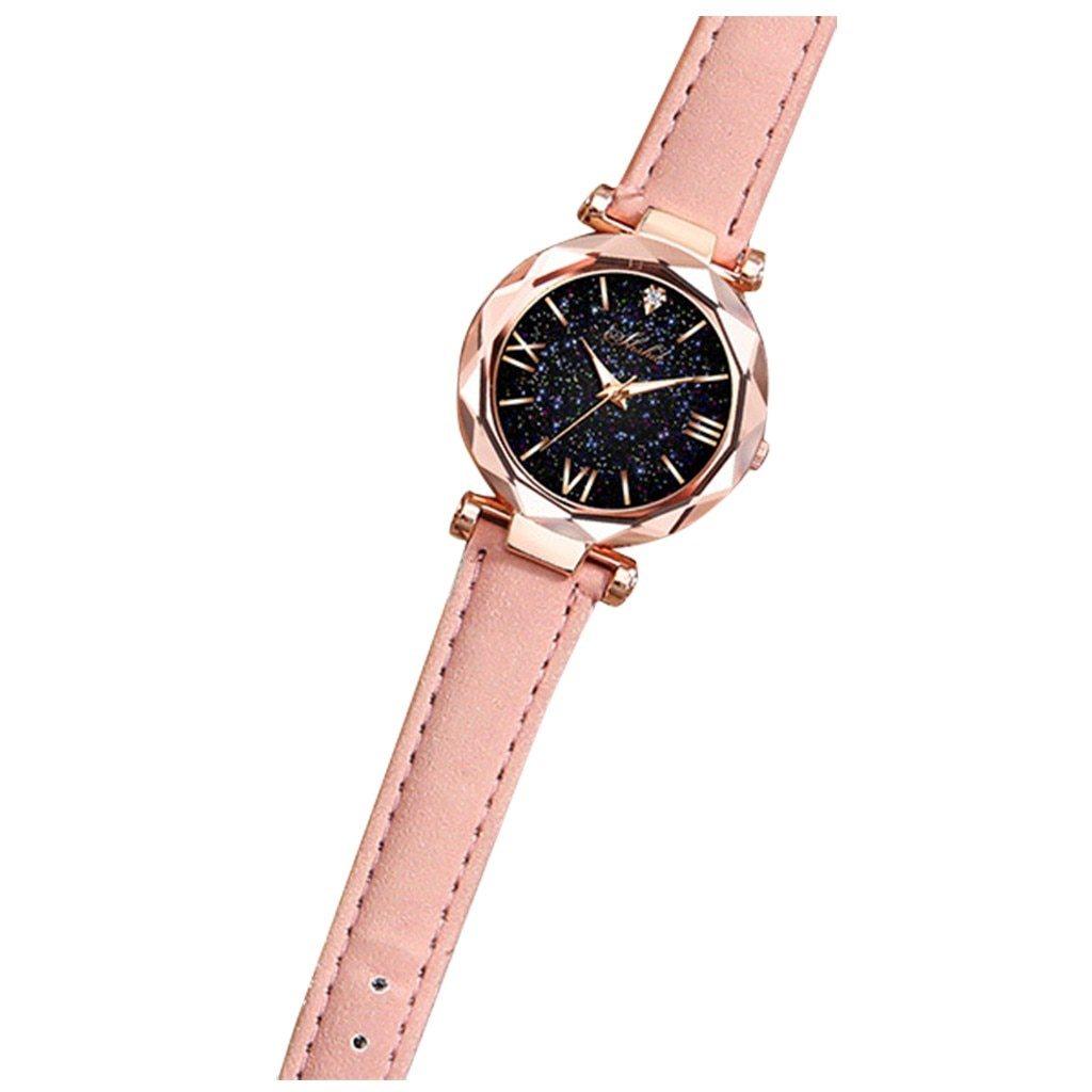 Montre à Quartz de Luxe pour Femmes avec Détails Fluorescents