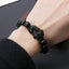 Obsidian Stone Beads Bracelet - Unisex Gold Black Pixiu Design