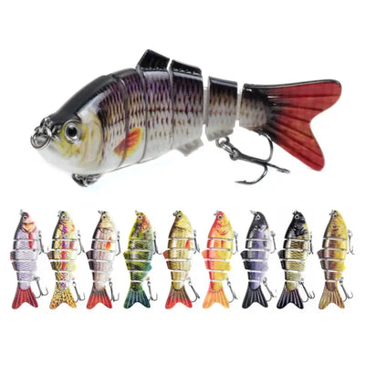 10cm 16.5g Multi-section Lure With Ring Beads Simulation Luya Multi-section Lure Submerged Bionic 6-section Lure - Korvel