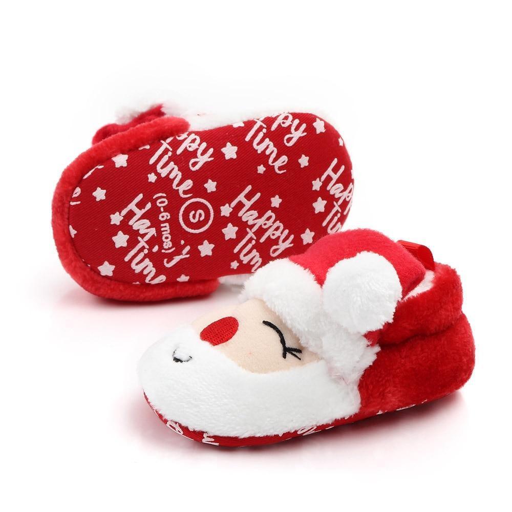 Chaussures d'hiver pour bébés unisexes - Premiers pas avec le charmant Père Noël