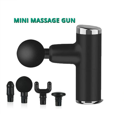 Mini Electric Massage Gun Deep Muscle Fascial Body Massager Gun Tissue Percussion Small Fitness Equipment Acid Relief Pain Relax - Korvel