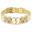 Conjunto de Pulseras de Acero Inoxidable Elegante con Charm de Corazón de Cristal