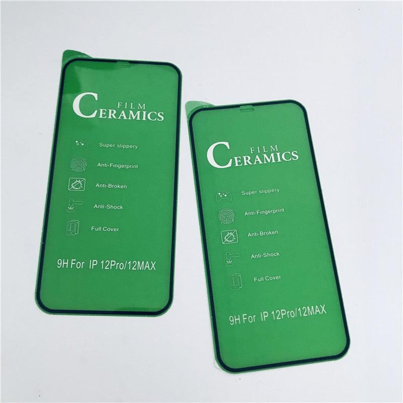Protecteur d'écran en céramique pleine couverture premium pour iPhone