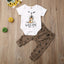 Cartoon Animals Print Short Sleeve Romper for Babies