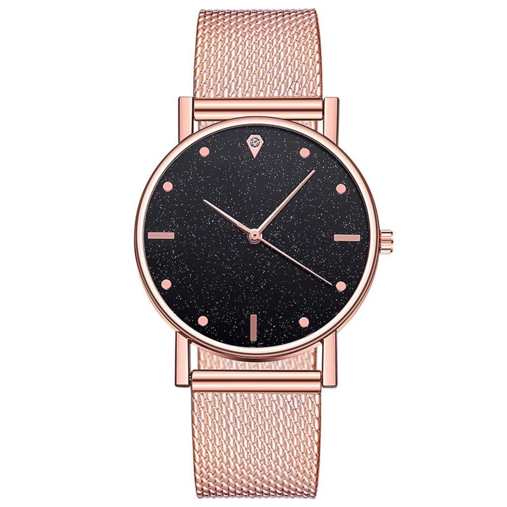 Cusual Ladies Watch with Starry Sky Dial - Fashion Quartz Wristwatch