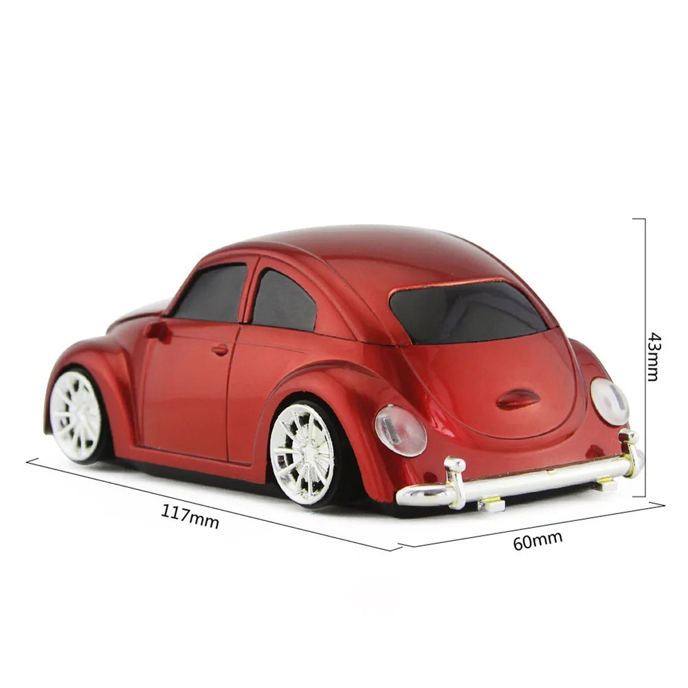 Funny Car Shape Ergonomic Wireless Mouse with Receiver For PC Laptop Gaming mouse Mini Car mouse game mouse 2.4GHz - Korvel