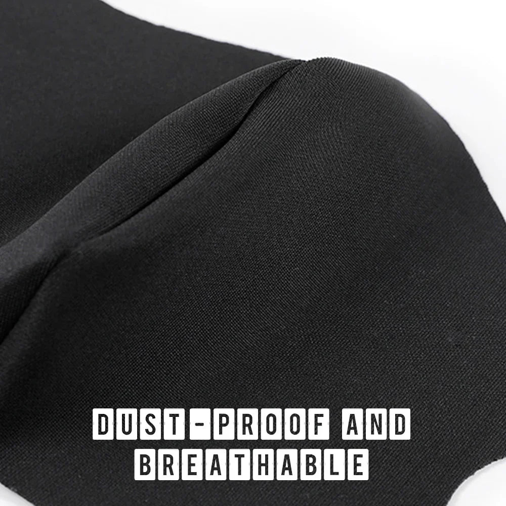 1PC Mouth Mask PM2.5 Anti Haze Black Dust Mask Nose Filter Windproof Muffle Bacteria Fabric Cloth Respirator Face Care - Korvel