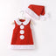 Ensemble Robe de Princesse de Noël et Chapeau Nœud pour Nouveau-nés