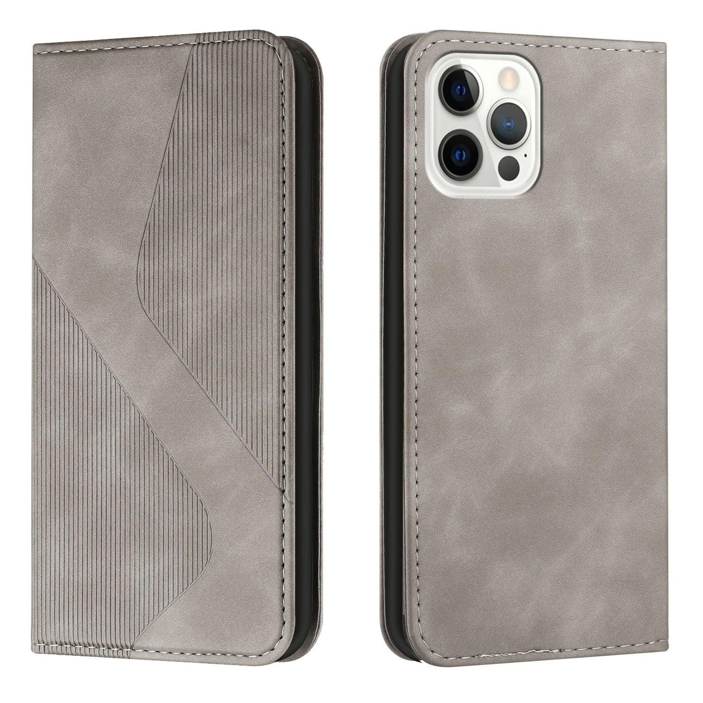Coque portefeuille flip bleue de luxe pour iPhone 14/13/12/11