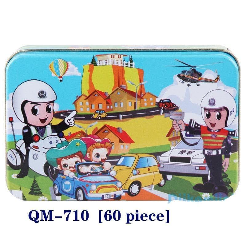 60-Piece Cartoon Animal Wooden Puzzle for Kids - Educational Fun Toy - Korvel