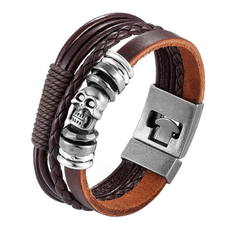 Bracelet en cuir tressé tendance pour hommes et femmes