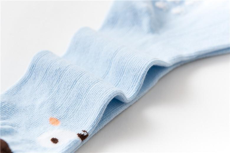 Chaussettes Bébé Blanches Montantes Premium - Design Antidérapant en Coton