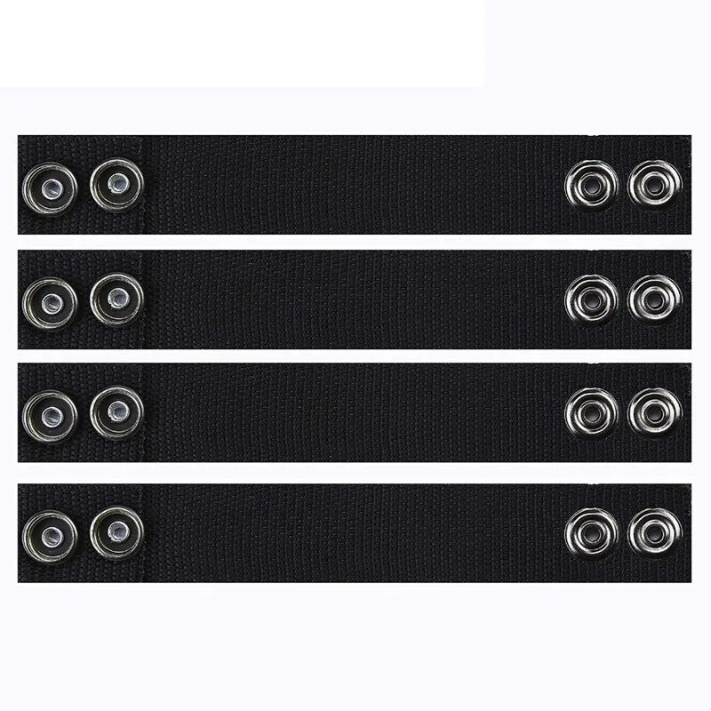 4Pcs/Set Tactical Belt Buckle Police Military Accessory Double Snaps Nylon Tactical Belt Loop Holder Keeper - Korvel