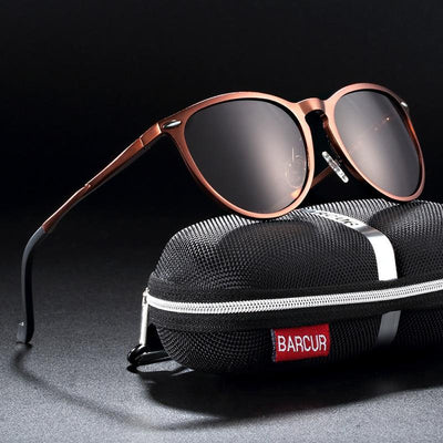 Lunettes de soleil rétro en aluminium et magnésium polarisées