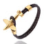 Pulsera de Ancla de Aviación de Acero Inoxidable Dorado para Hombres y Mujeres