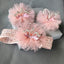 Elegant Handmade Baby Girl Hair Band with Rhinestone Crown - Perfect for Infants - Korvel