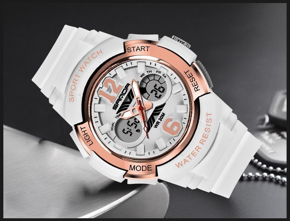 Montre de sport numérique étanche pour femmes élégante