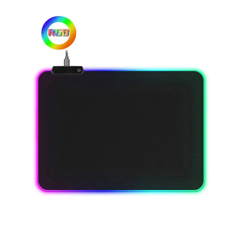 LED Light Gaming Mouse Pad RGB Large Keyboard Cover Non-Slip Rubber Base Computer Carpet Desk Mat PC Game Mouse Pad - Korvel