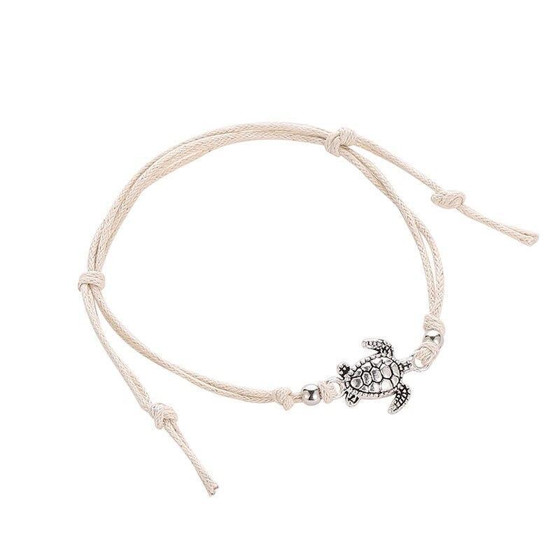 Handmade Vintage Turtle Ankle Bracelet for Women