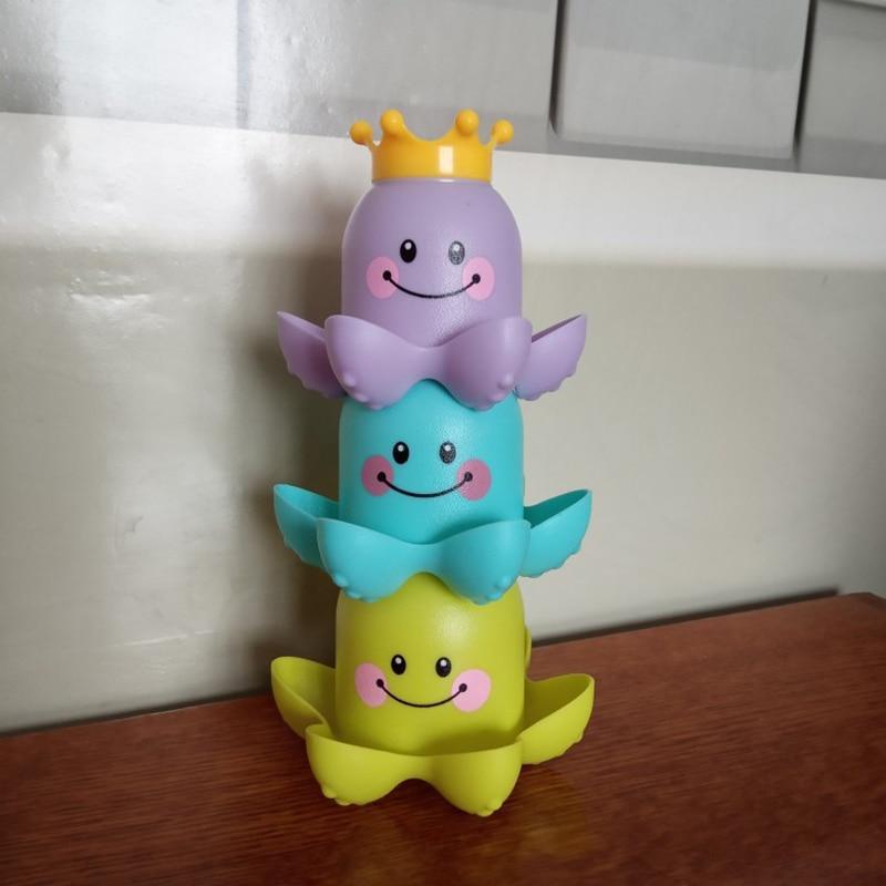 Kids Ocean Life Octopus Stacking Cups Bath Toy