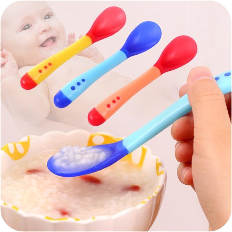 Juego de Cuchara y Tenedor Premium para Entrenamiento de Alimentación de Bebés