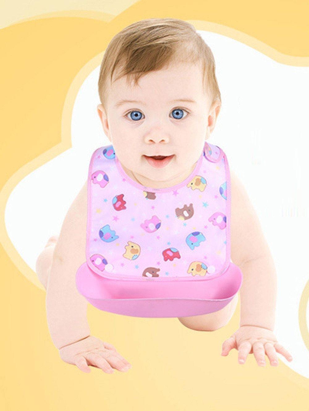 Baberos de Silicona Impermeables Premium con Recogedor de Comida