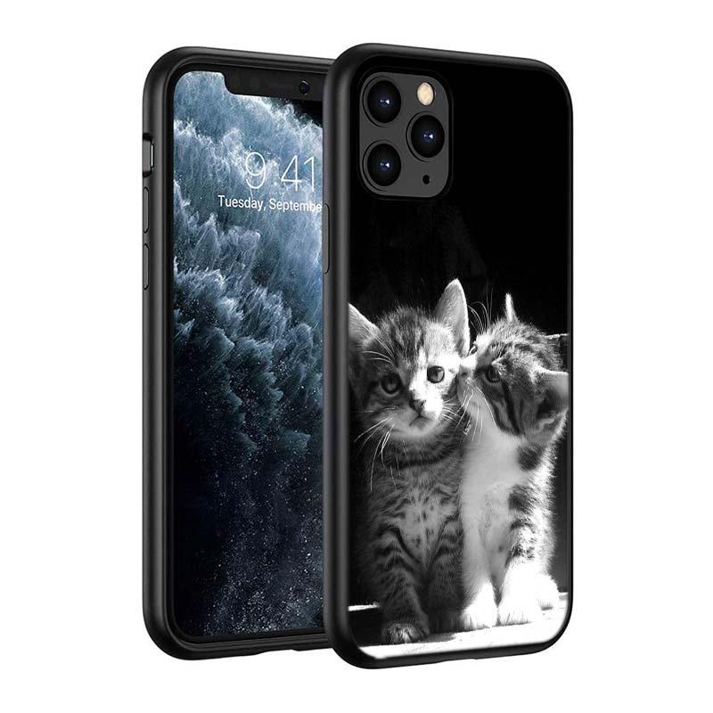 Black Big Eye Cat Phone Case for iPhone Series