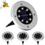 4Pcs Solar Power Disk Light 8LED Ground Lamp Light Spot Lamp for Outdoor Path Way Yard Garden Decking Lawn Waterproof - Korvel
