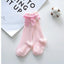 Charming Non-Slip Cotton Knee High Socks with Bow for Baby Girls - Korvel