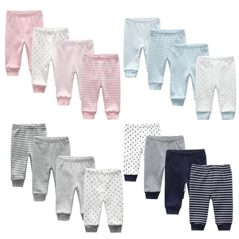Ensemble de Pantalons pour Bébé 3/4PCS Premium - Leggings en Coton Doux