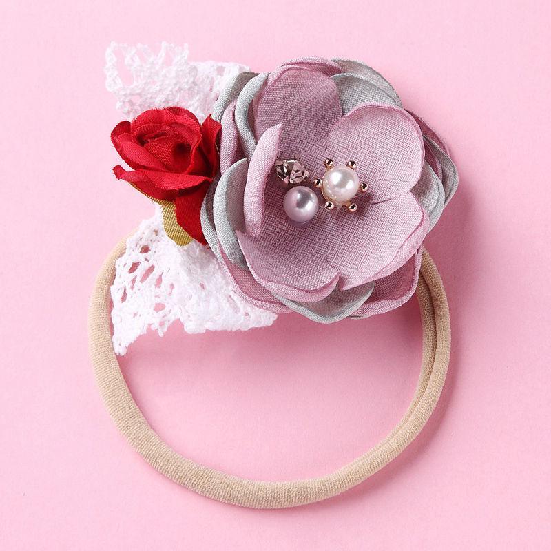 Elegant Floral Headband for Newborns - Soft & Adjustable