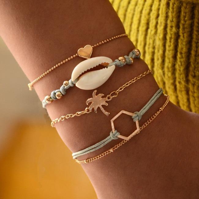 Elegant Elephant Tree of Life Tassel Bracelet Set - Luxury Jewelry for Women - Korvel